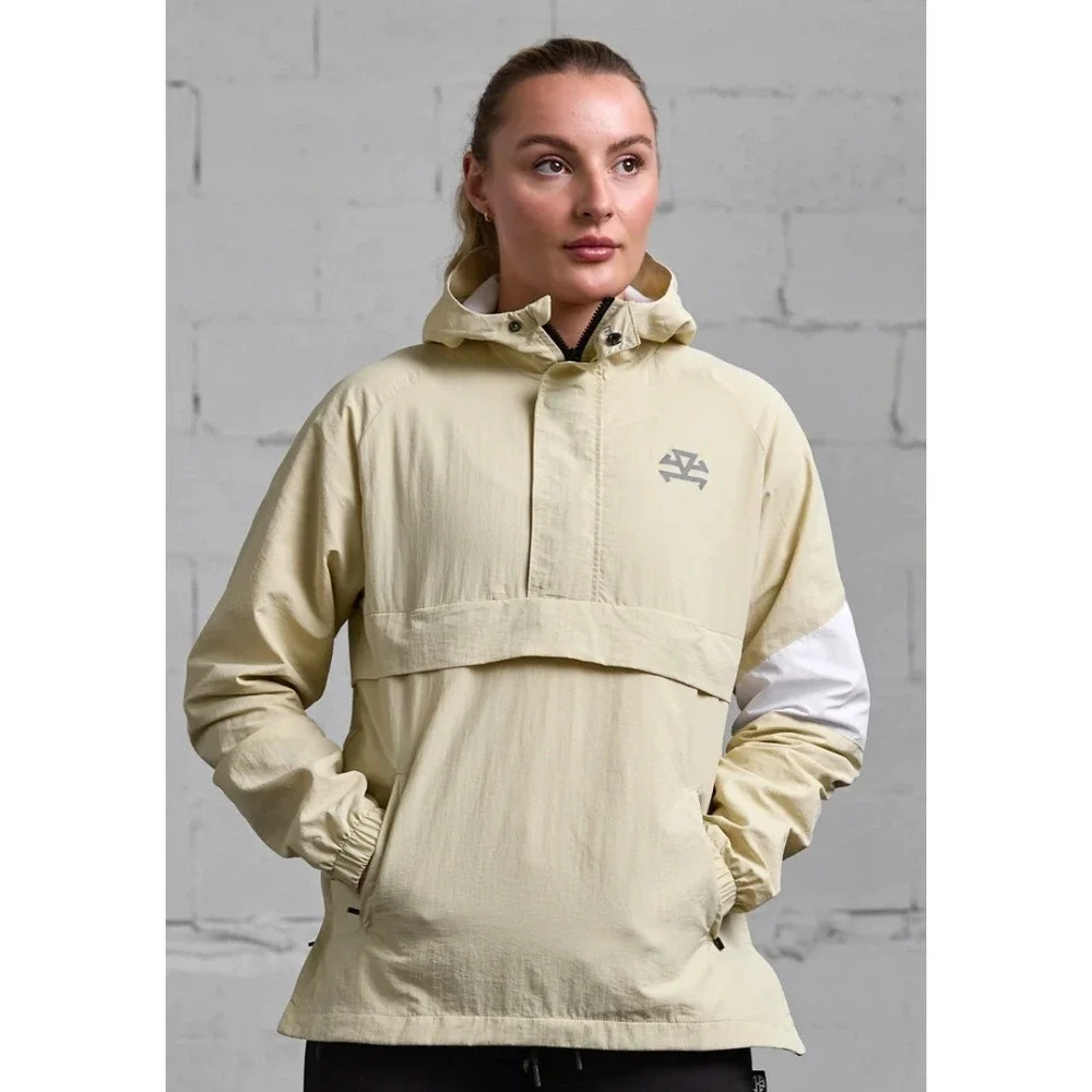 RARR Sportswear Gobbler‎ Gauntlet 2023 Anorak Windbreaker Tan Hooded Jacket NWT